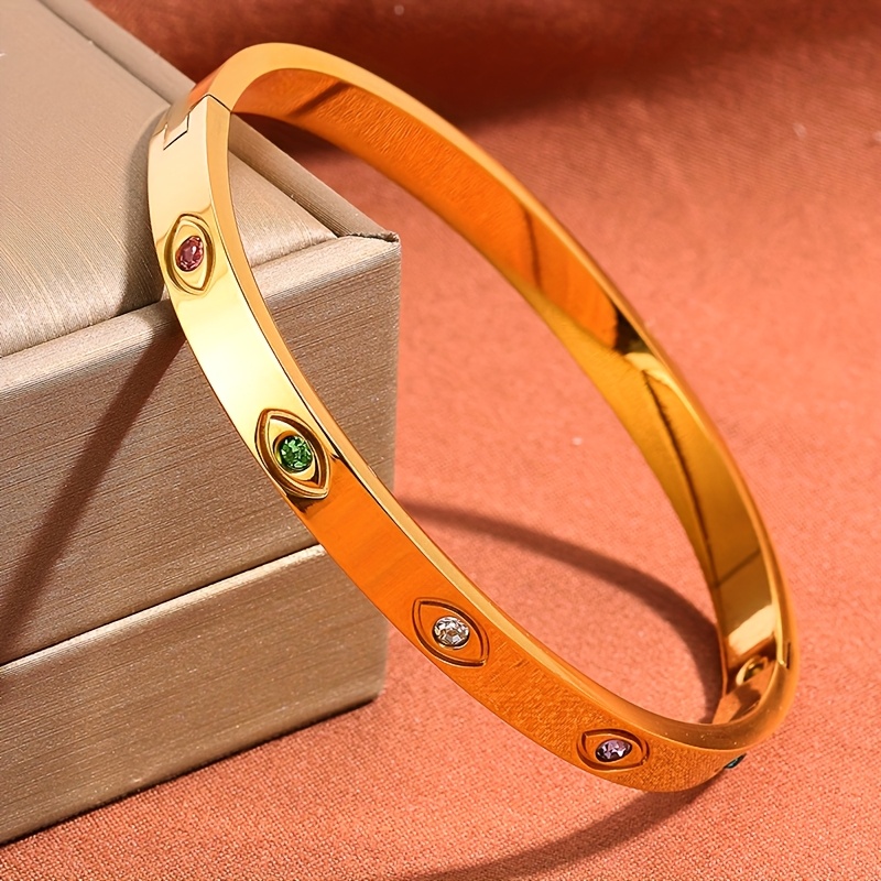 Women's Minimalist Stainless Steel Devil's Eye Bracelet